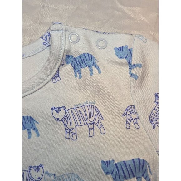Janie And Jack Blue Tiger Print Bodysuit Baby Boys Size 12-18 Months NWT - Picture 6 of 11